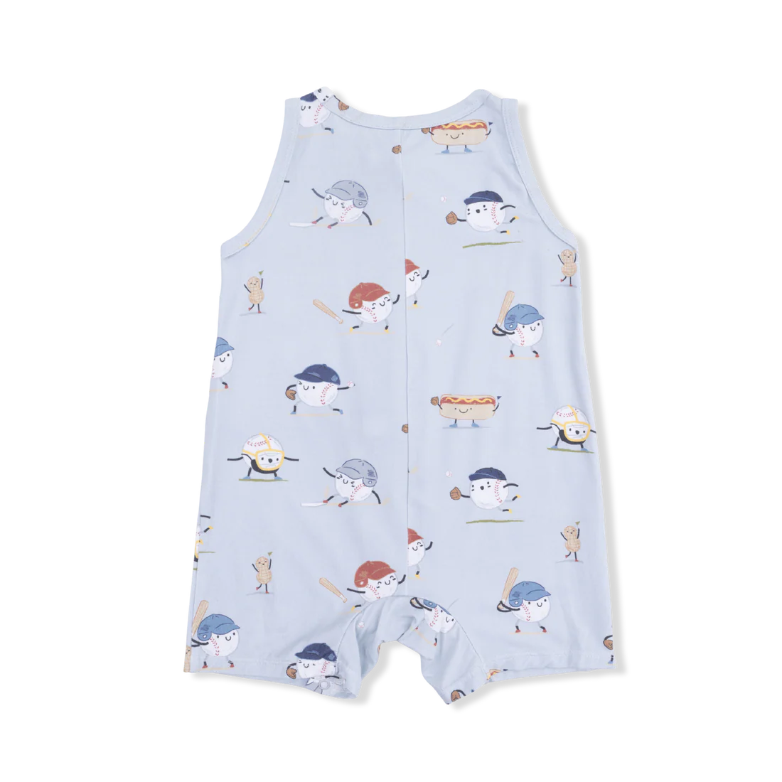 Angel Dear Sleeveless Shortie Romper - Baseballs Playing Baseball