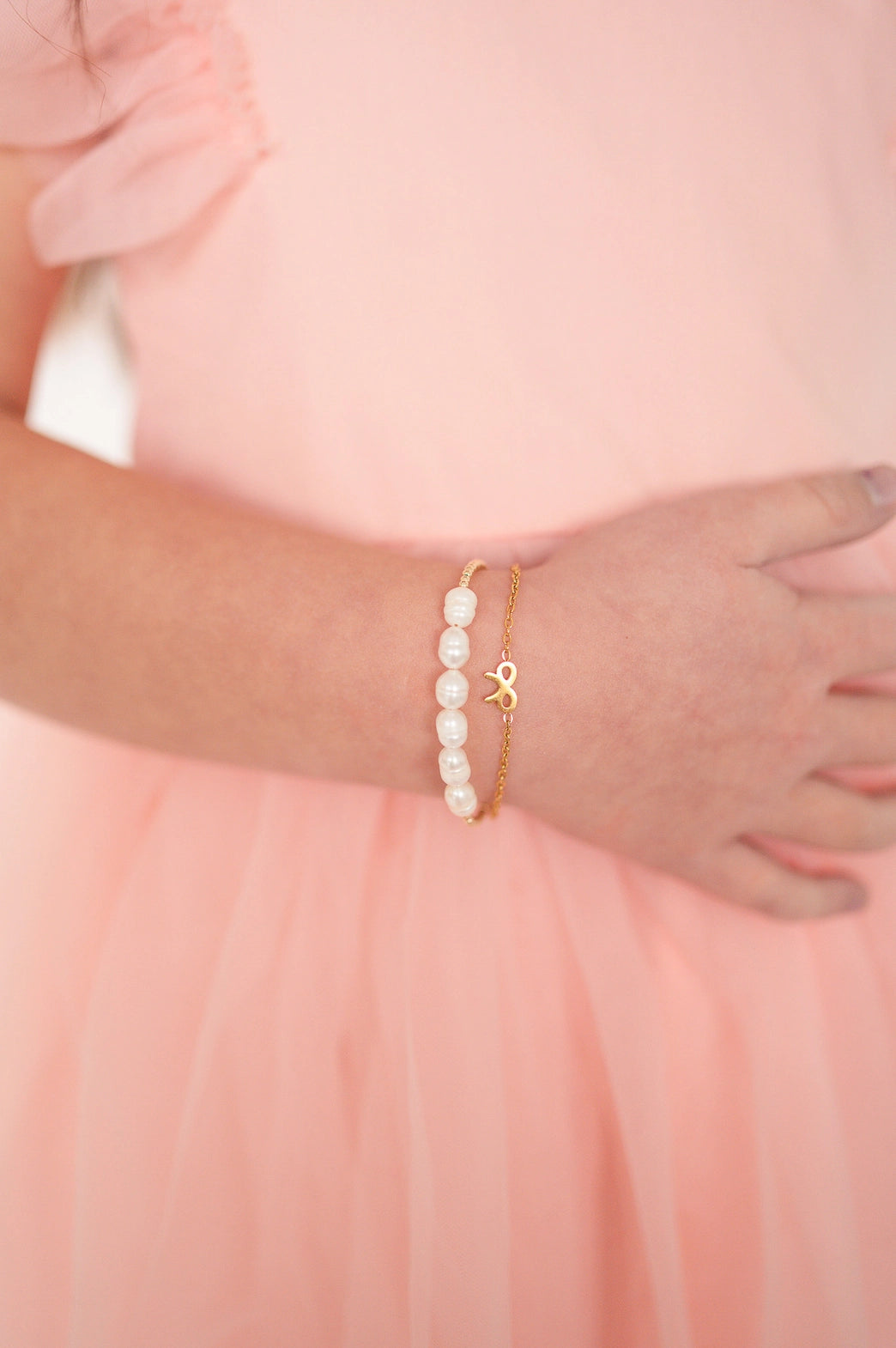LittleLundsCo Baby and Mom Gold Bow Bracelet