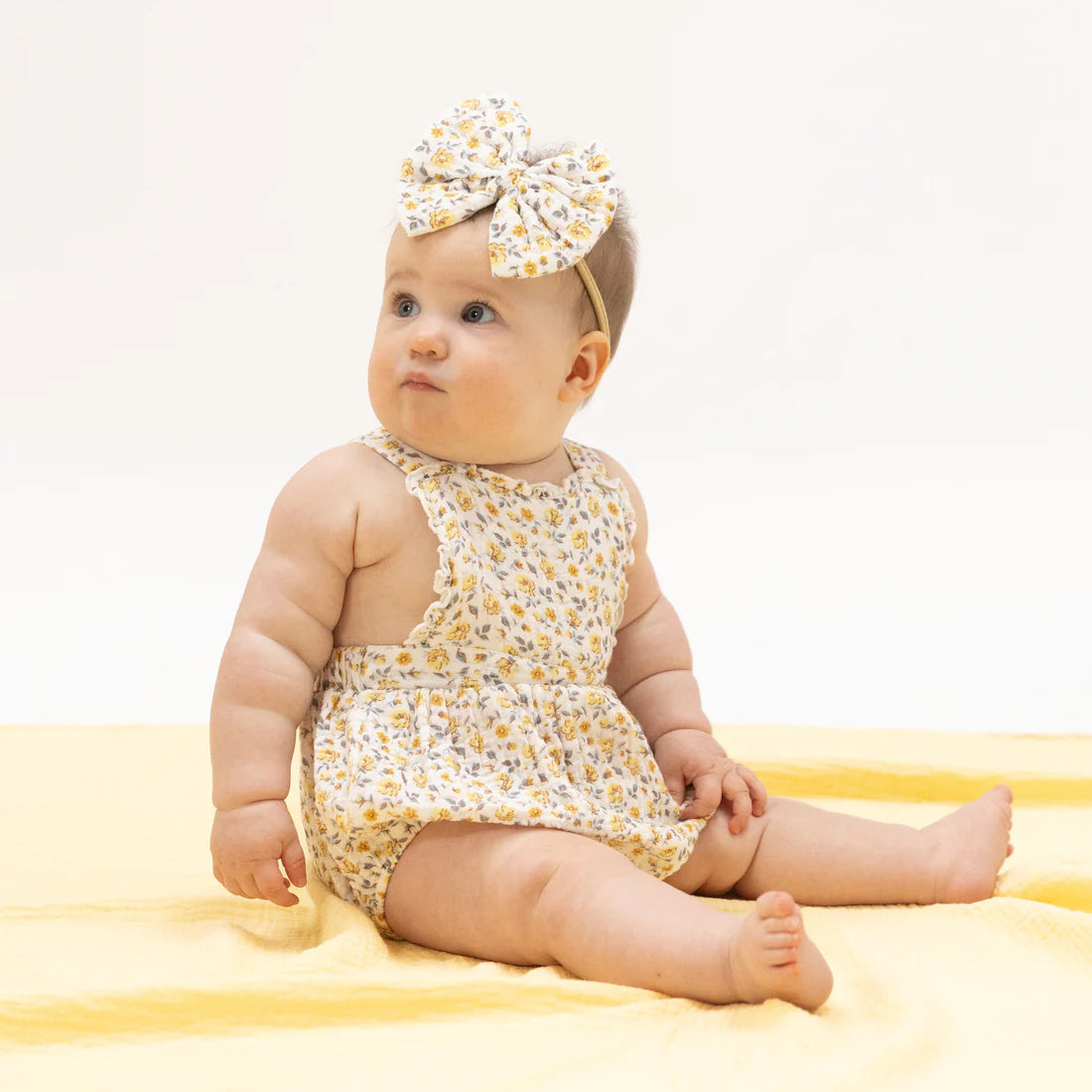 Angel Dear Ruffle Bubble - Yellow Country Roses