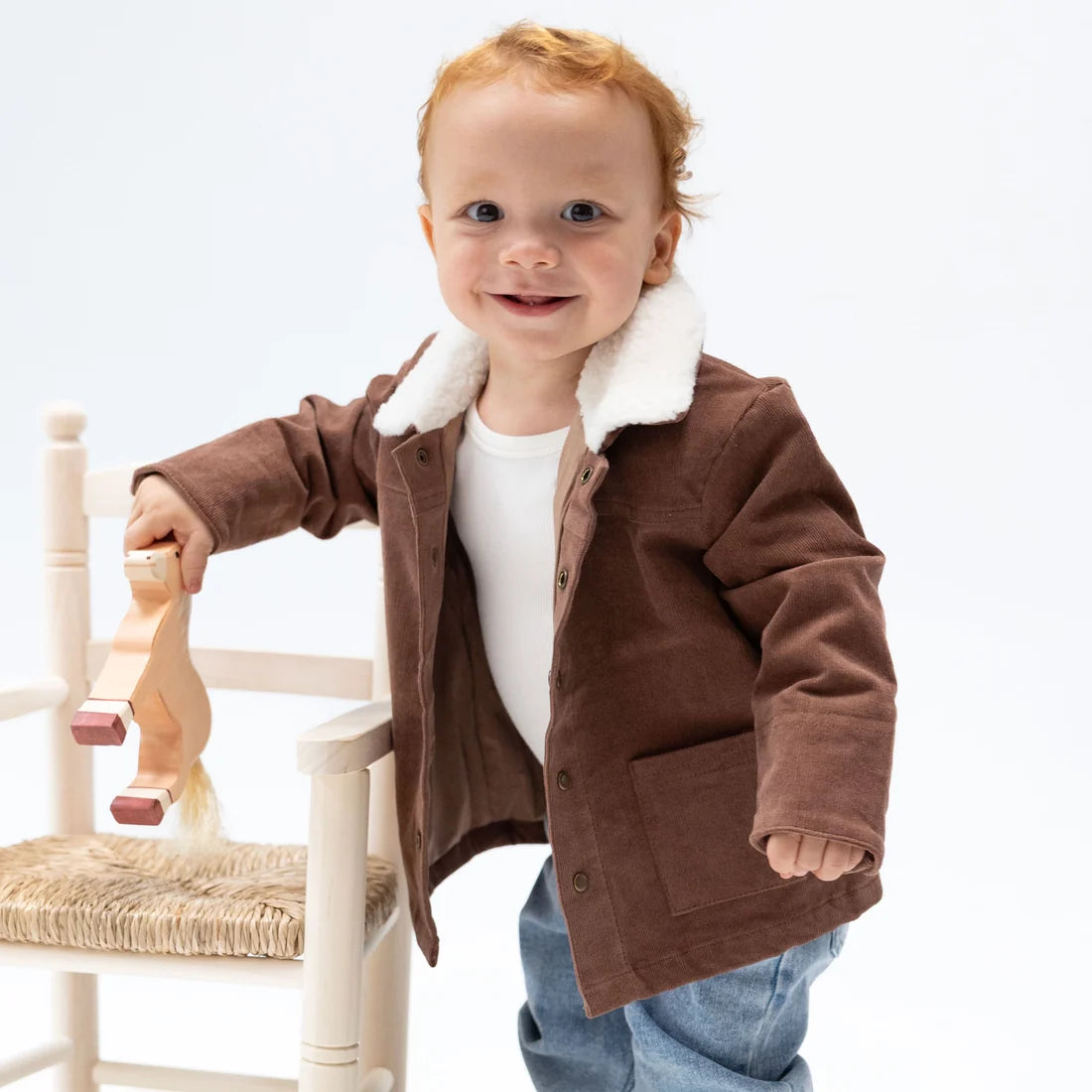 Angel Dear Solid Beaver Fur Corduroy - Corduroy Jacket
