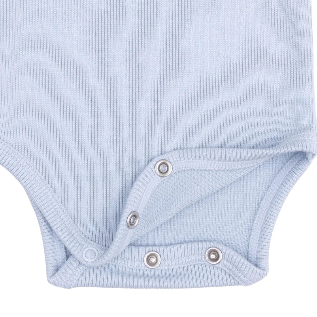 Angel Dear Solid Sheer Blue Rib - Long Sleeve Bodysuit