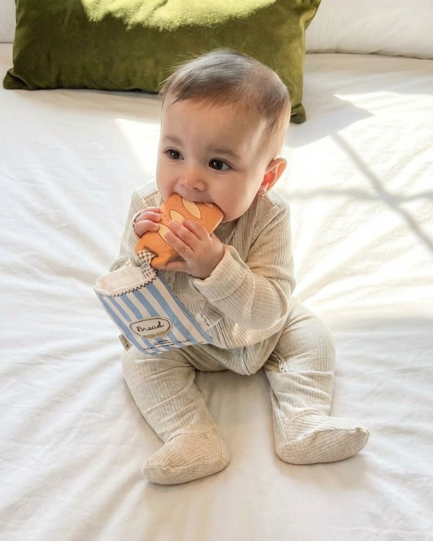 Itzy Ritzy Teensy Crinkle Silicone Teether - Baguette