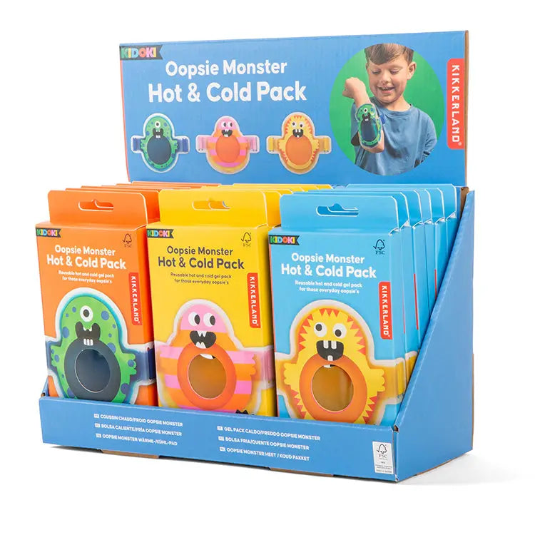 Kikkerland Design Inc Kidoki Oopsie Monster Hot&Cold Pack