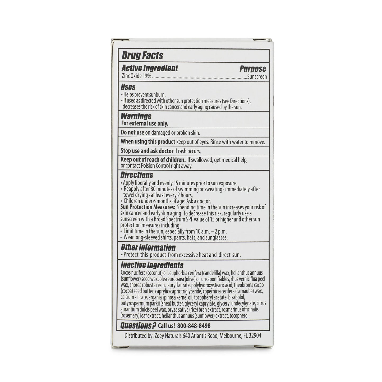 Zoey Naturals SPF 50 Stick Sunscreen - 0.68 fl oz - Fragrance Free