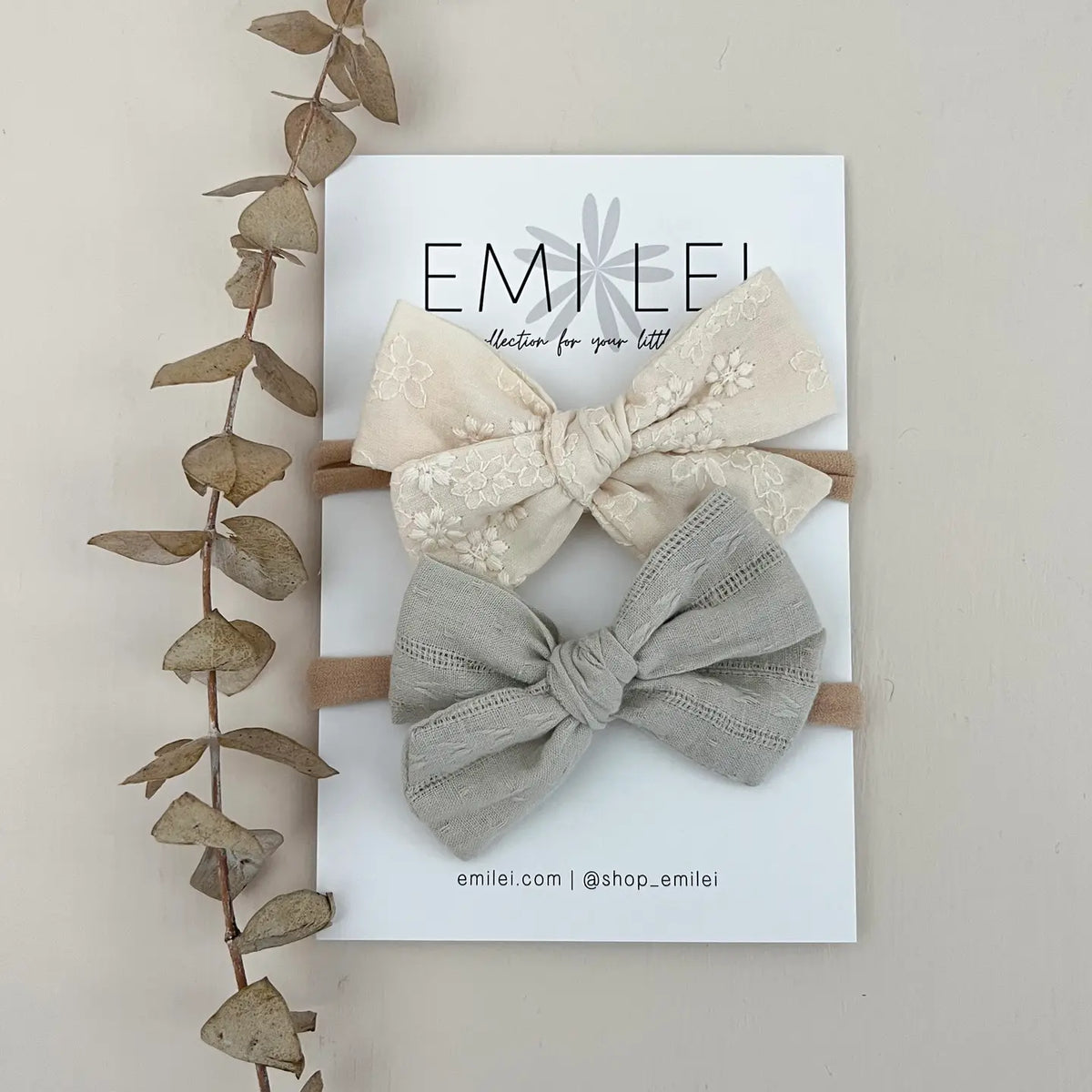 Emi Lei Nylon Stretchy Bow Headband Set