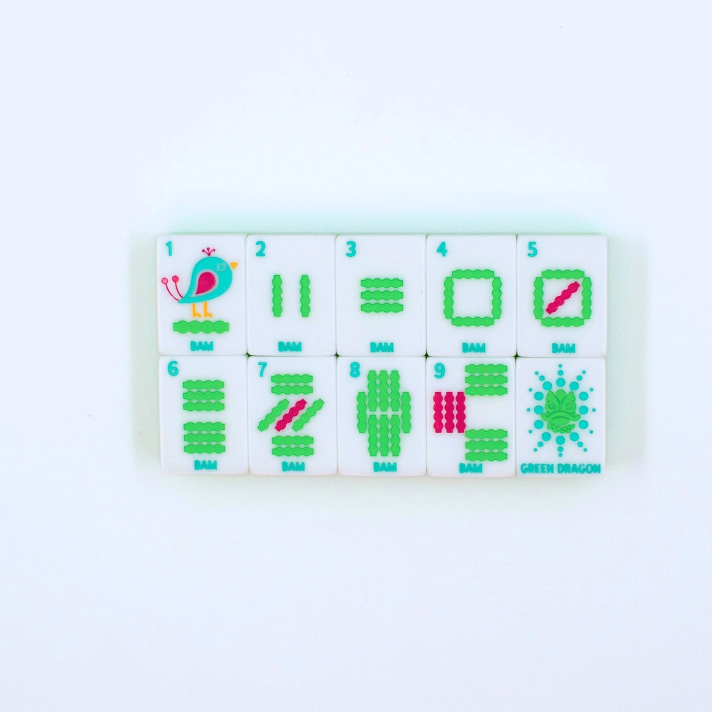 My Fair Mahjong Crystal Confetti Mahjong with a Sprinkle of Color - Lemon-Lime