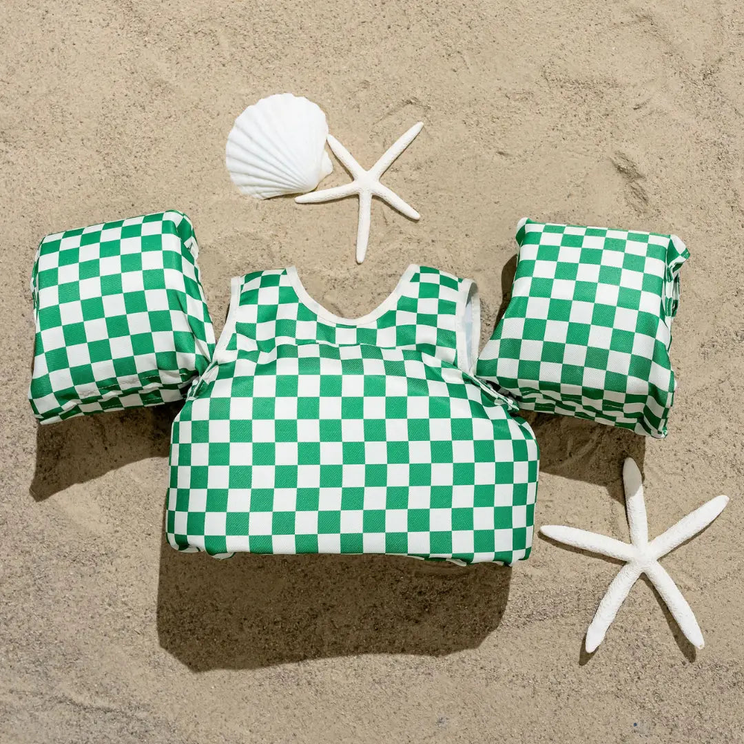 Drip Floats Green Checkered Kids Float