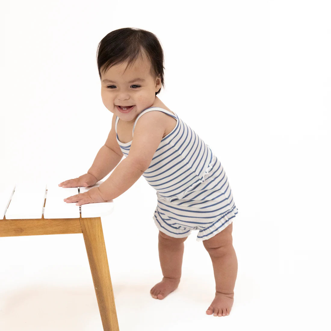 Angel Dear Tank Top & High Waisted Short - Navy Stripe