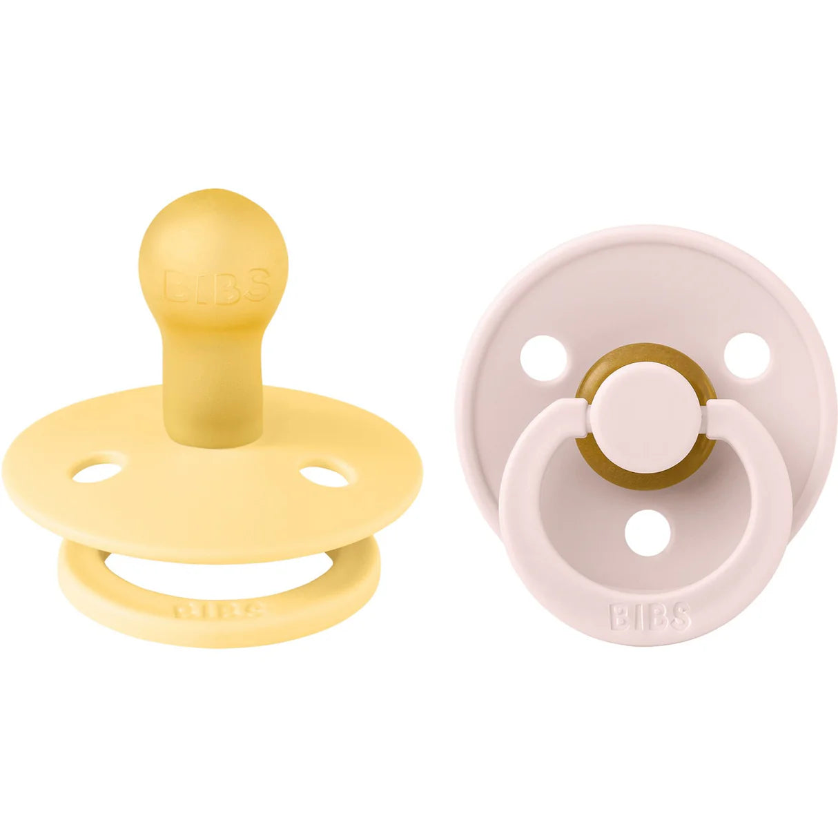 BIBS BIBS Colour 2-Pack Pacifier Set - Pale Butter/ Petal