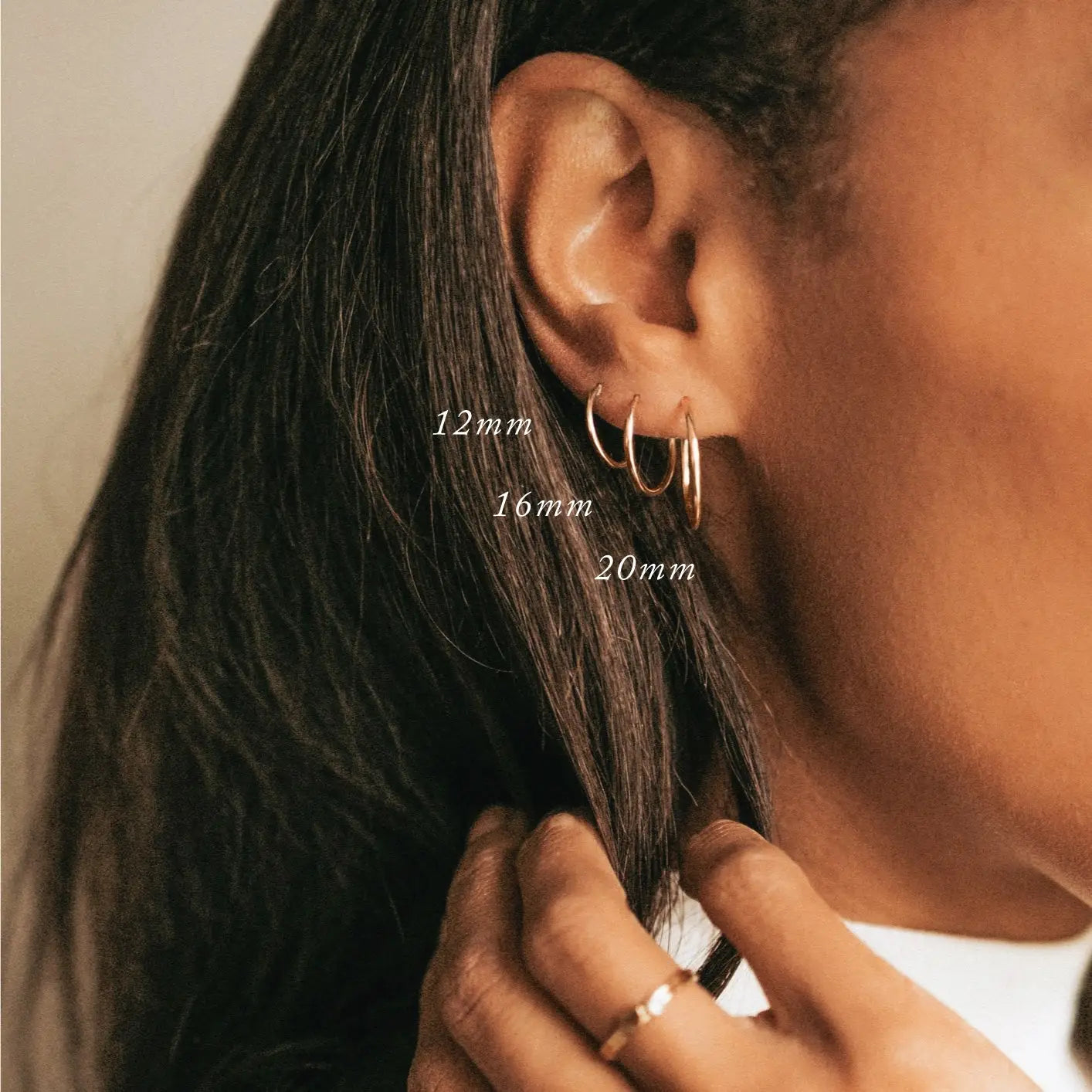 Made by Mary Gold Filled Live In Hoop Earrings