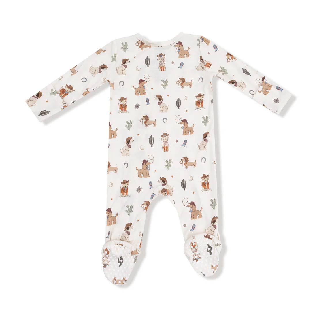 Angel Dear Bamboo 2 Way Zipper Footie - Cowboy Dogs