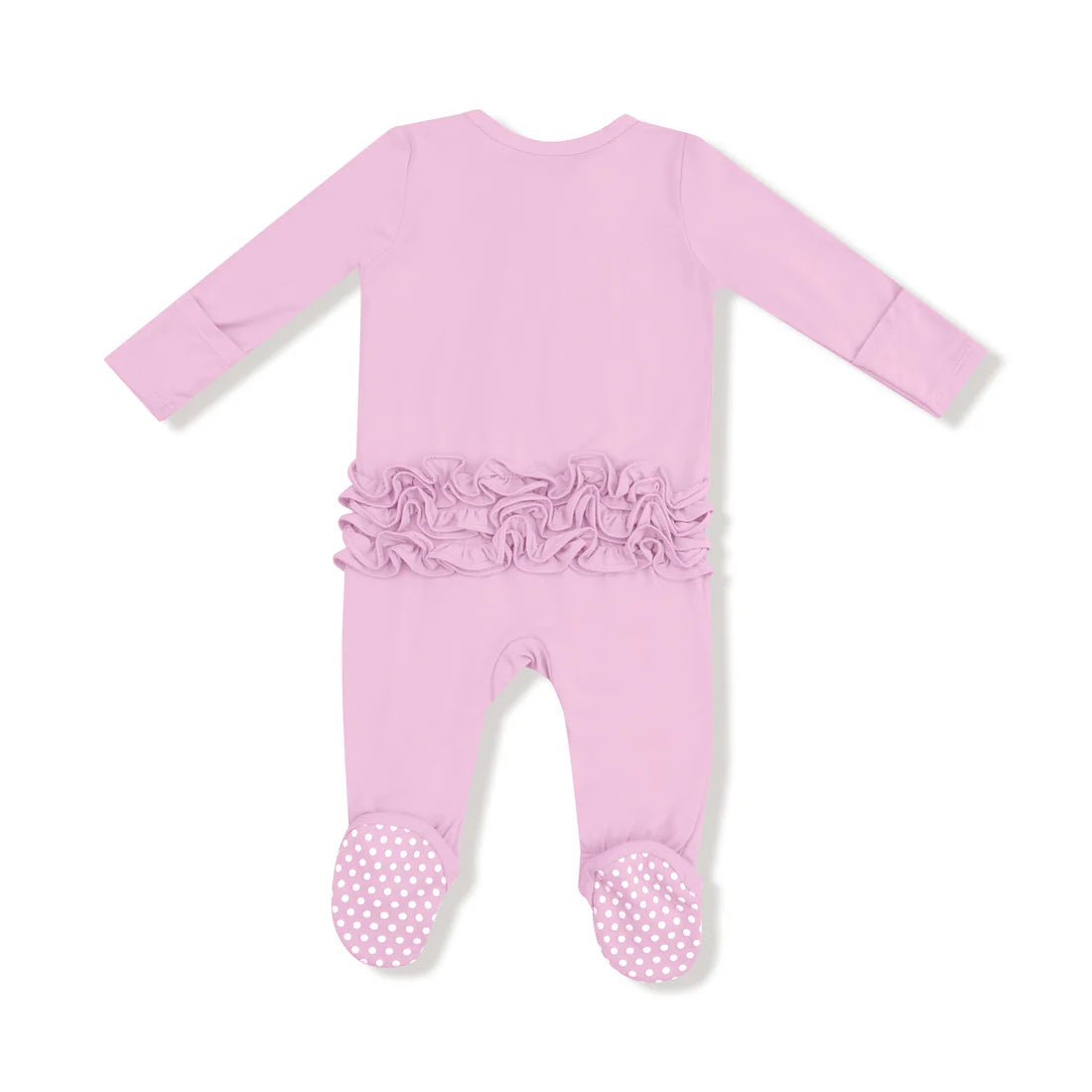 Angel Dear Bamboo 2 Way Zipper Ruffle Back Footie - Pirouette