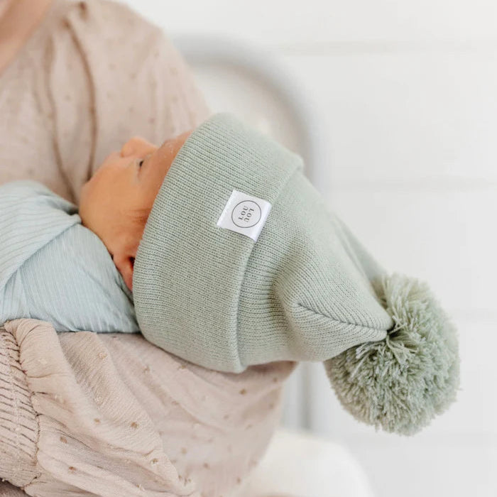 Lou Lou and Company Beanie With Pom - Pewter