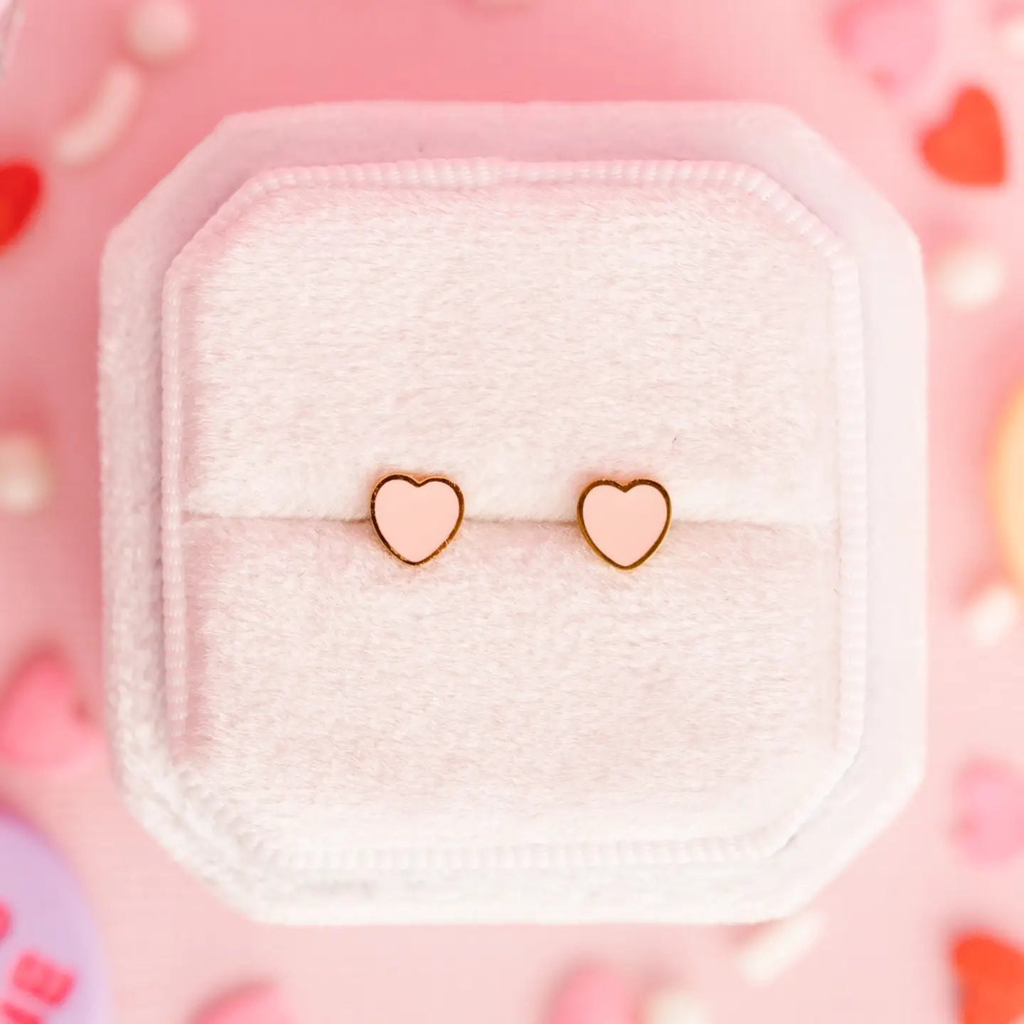 Pierced Co Heart Screw-Back Child Earrings