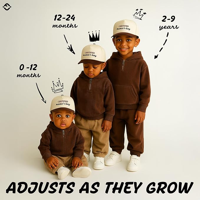 Funky Junque Two Tone Cap Certified Mamas Boy - Brown/beige