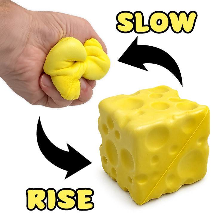 Novelty Brands Fun Doh Slow-Rise Cheese Sensory Squishy Toy - 1 Pc Random Variety