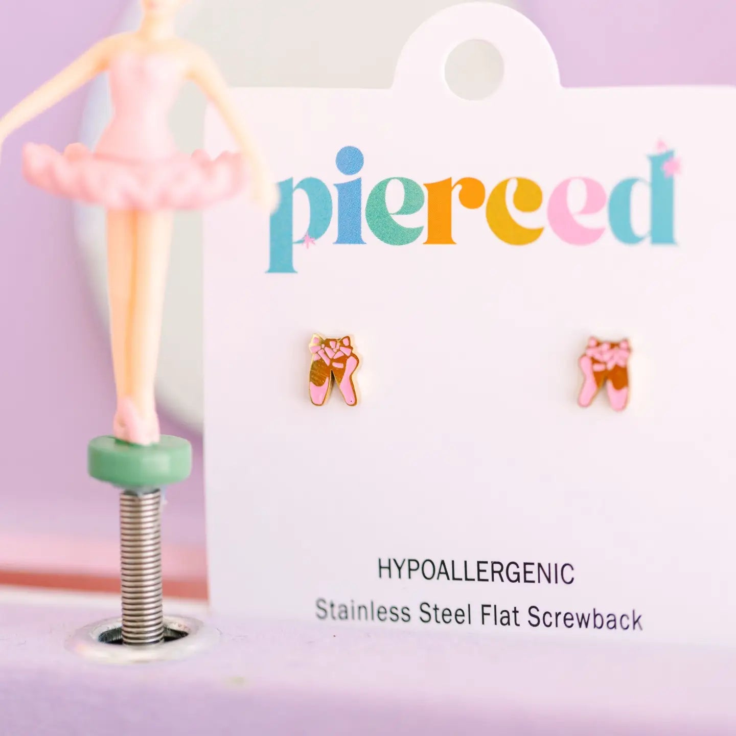 Pierced Co Ballet Slipper Earrings