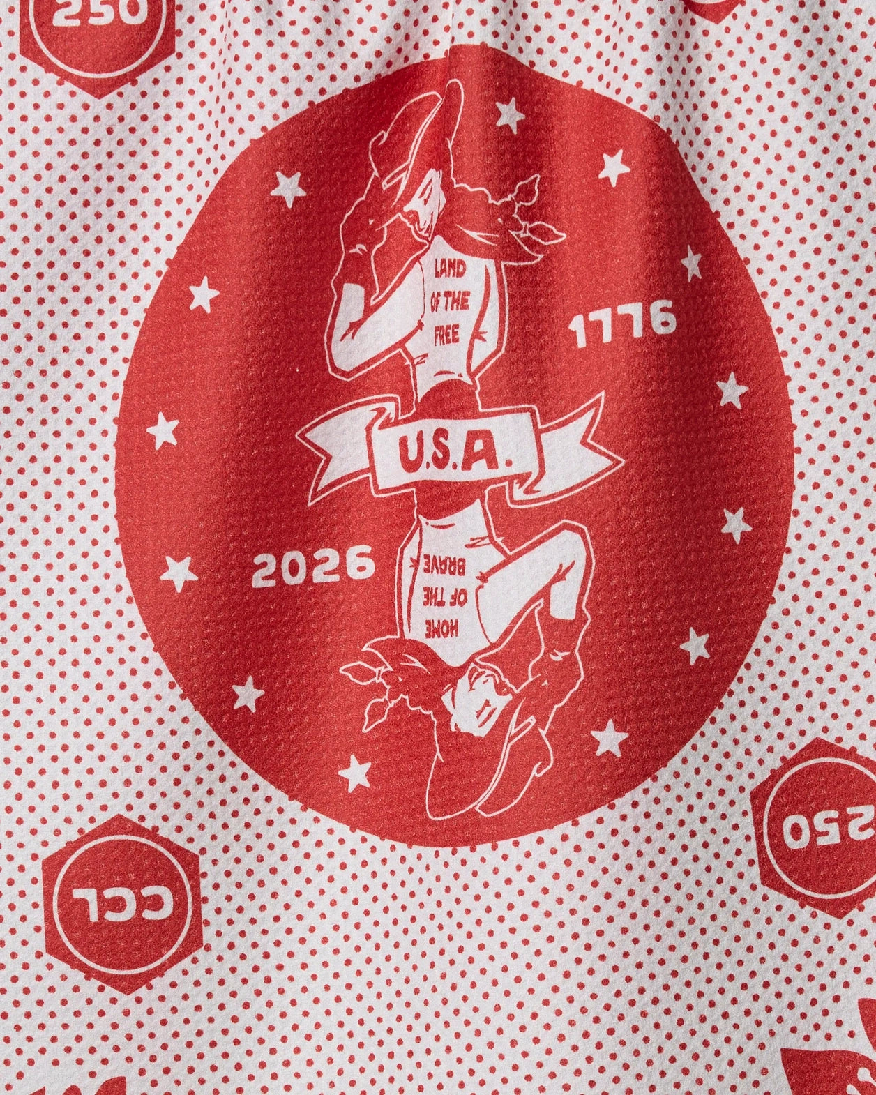 Geometry USA Cowgirl Red Tea Towel