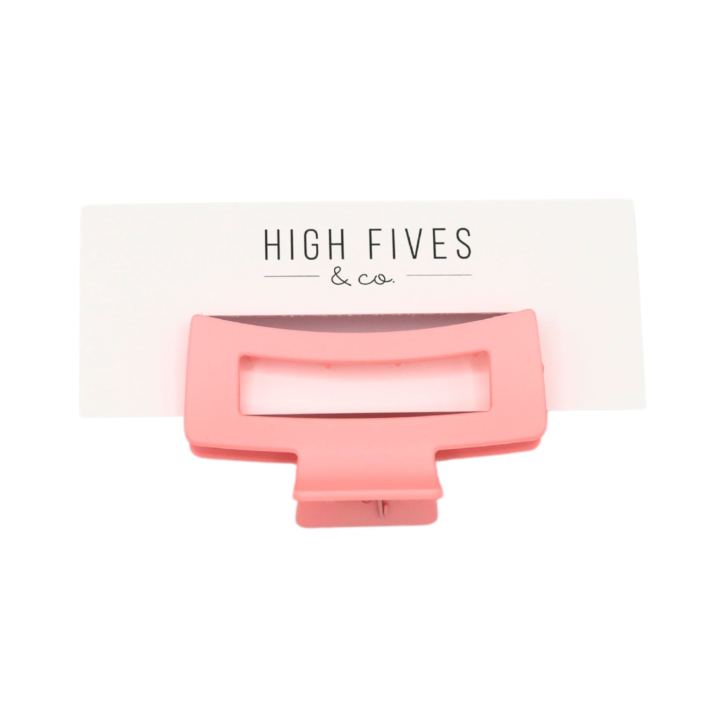 High Fives Women's Rectangle Claw Clip - Medium - Blush Pink