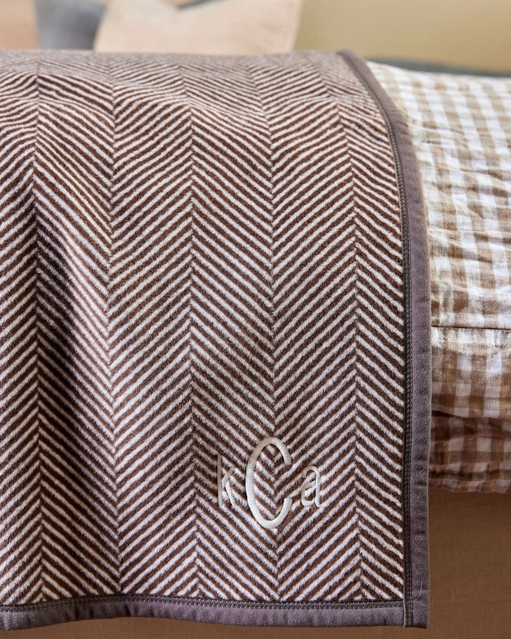 ChappyWrap Harborview Herringbone Chocolate Blanket