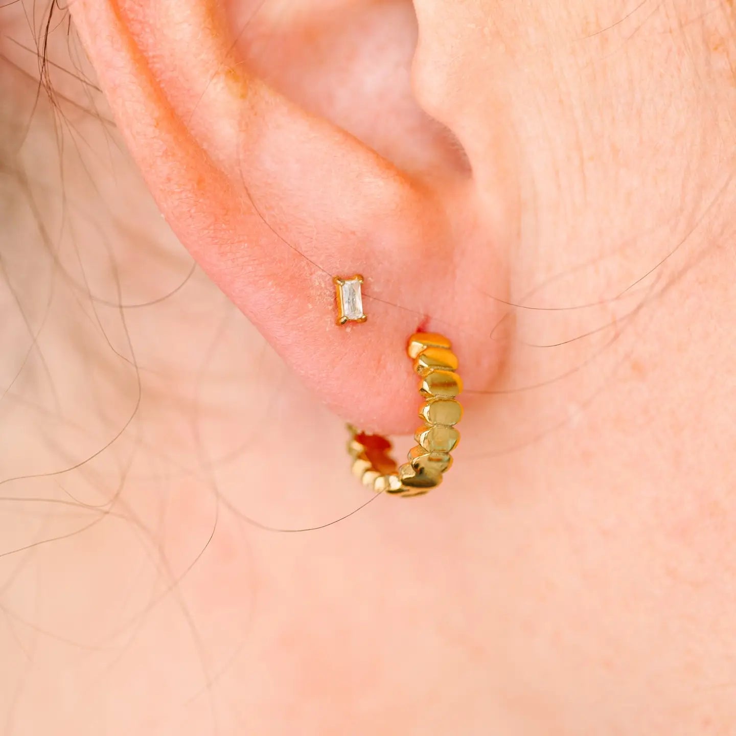 Pierced Co Segmented Huggies