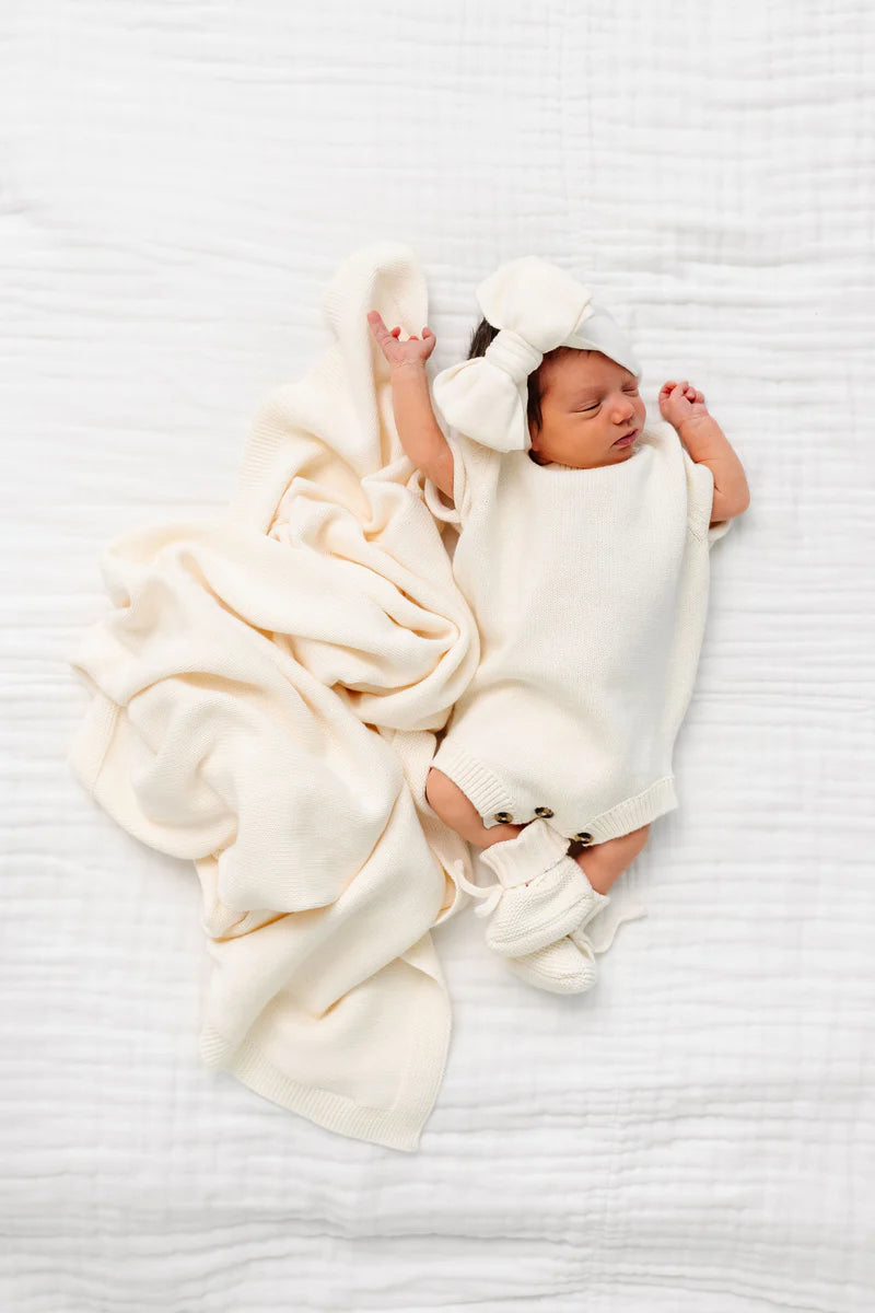 Lou Lou and Company Knit Onesie - Ivory