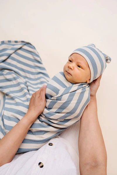 Lou Lou and Company Ribbed Swaddle Blanket - Lincoln