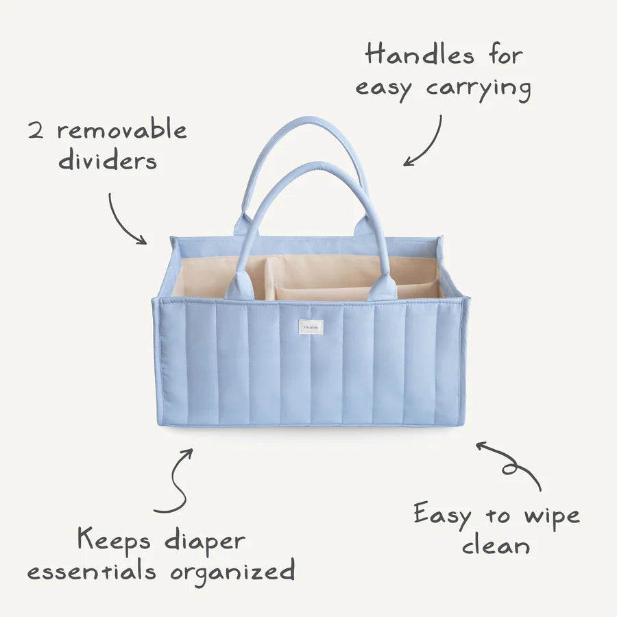 Mushie Diaper Caddy - Roman Green