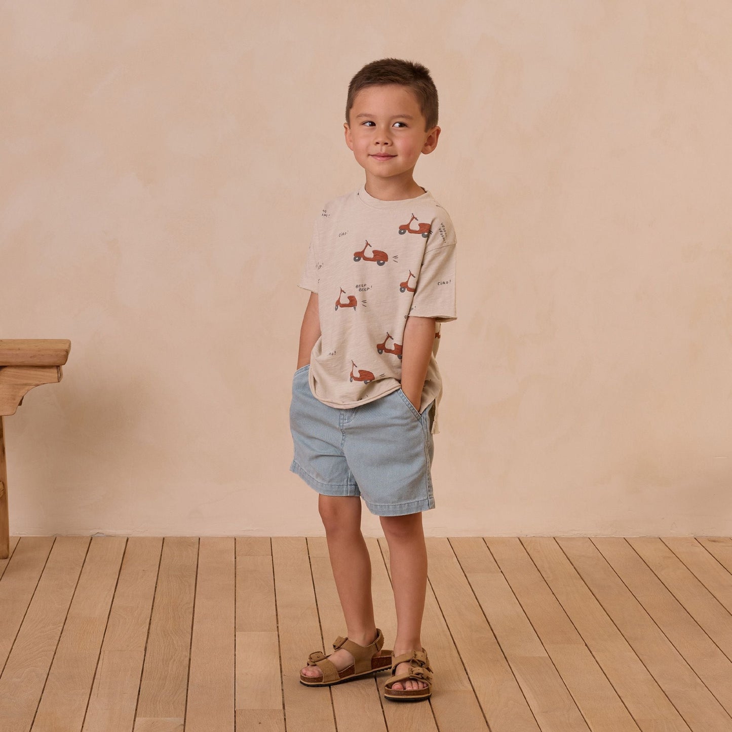 Rylee and Cru Raw Edge Tee - Moped