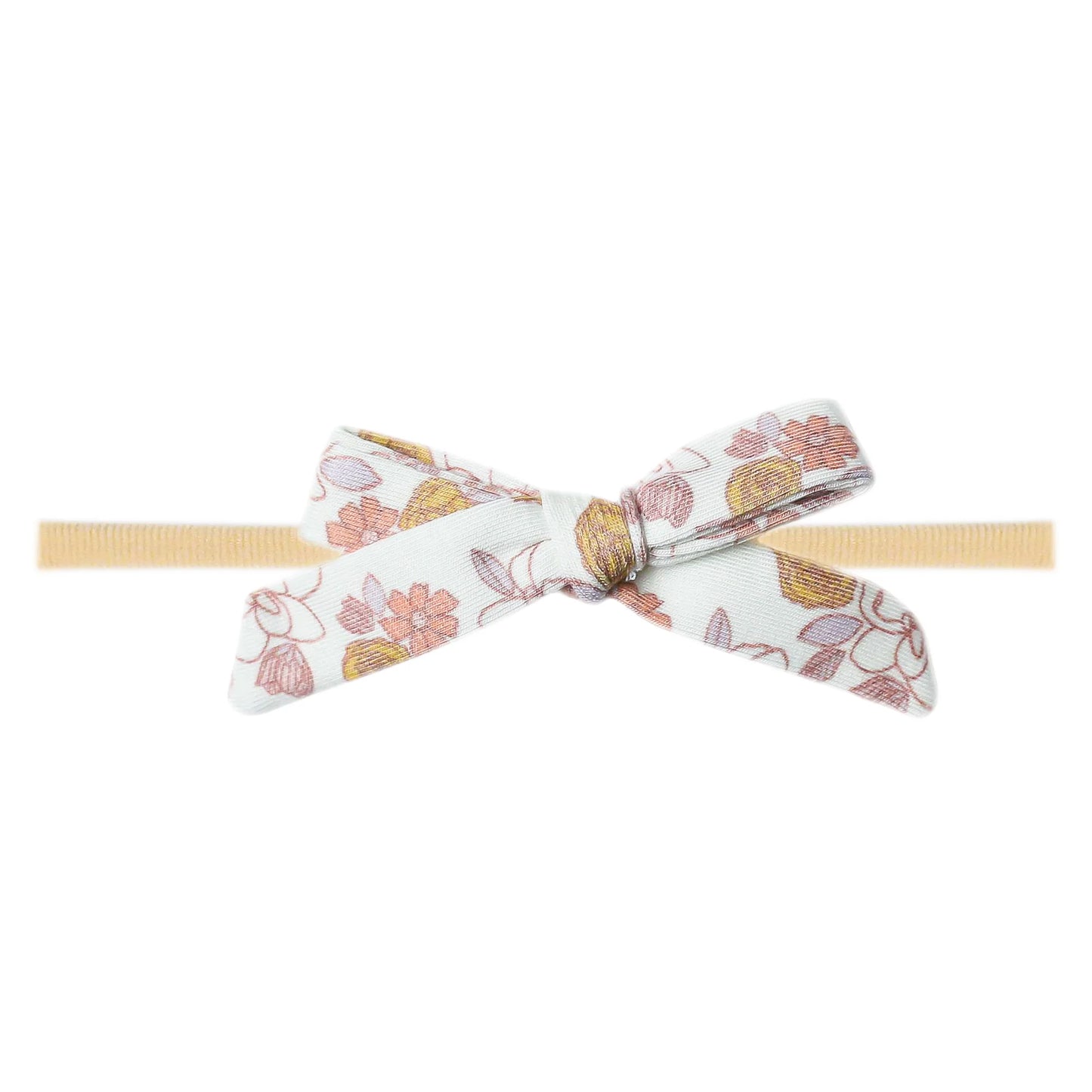 Copper Pearl Ribbon Nylon Bow Headband