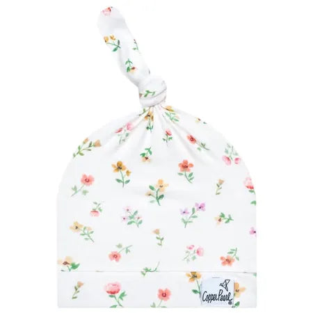 Copper Pearl Knit Top Hat - 0-4M