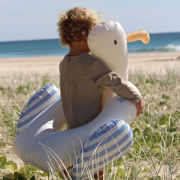 Sunnylife Kids Tube Pool Ring Sammy the Seagull - Blue Stripe