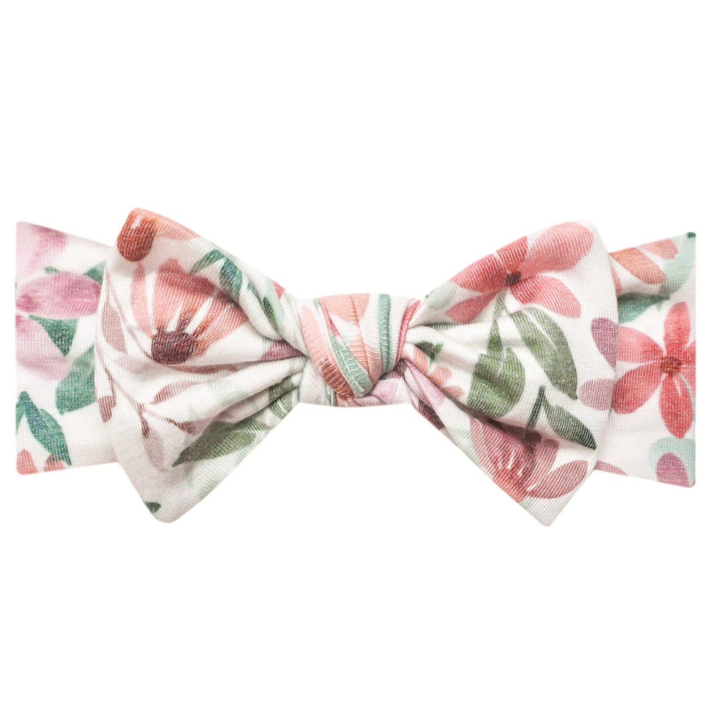 Copper Pearl Knit Headband Bow