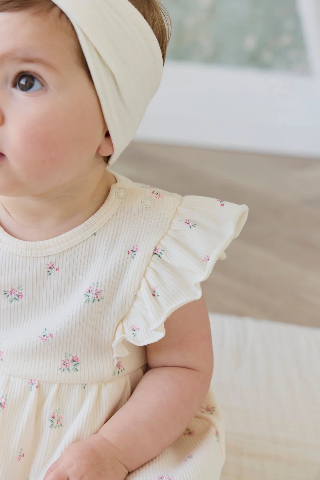 Jamie Kay Organic Cotton Rib Elianna Playsuit - Emma Whisper