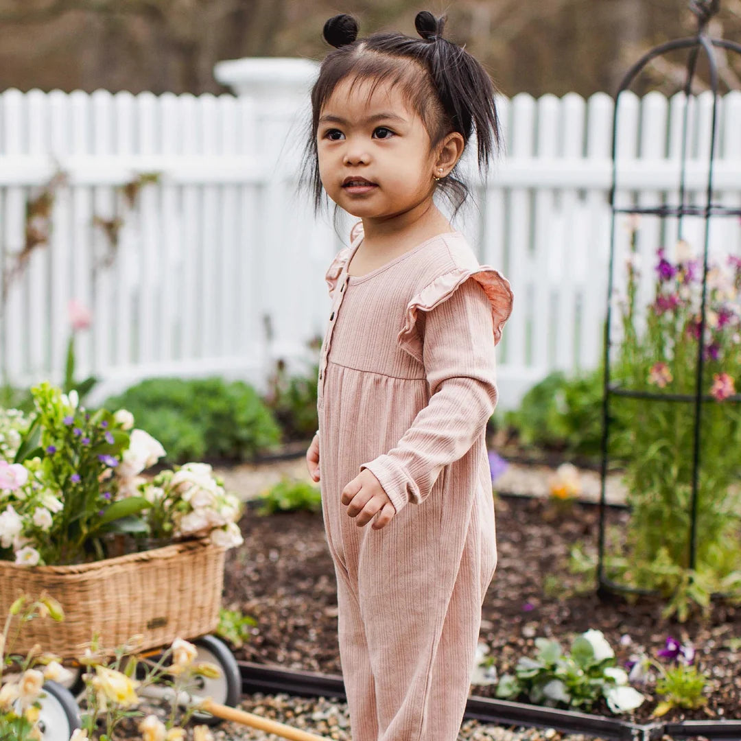 Burts Bees Ribbed Pointelle Jumpsuit