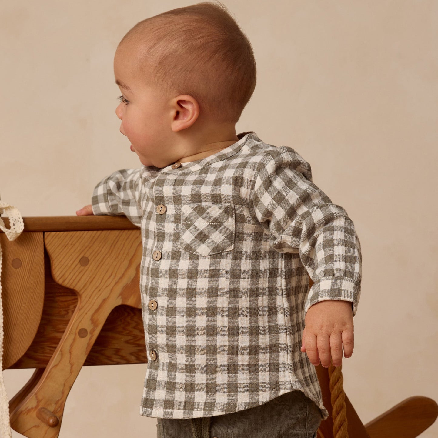 Quincy Mae Milo Shirt - Forest Check