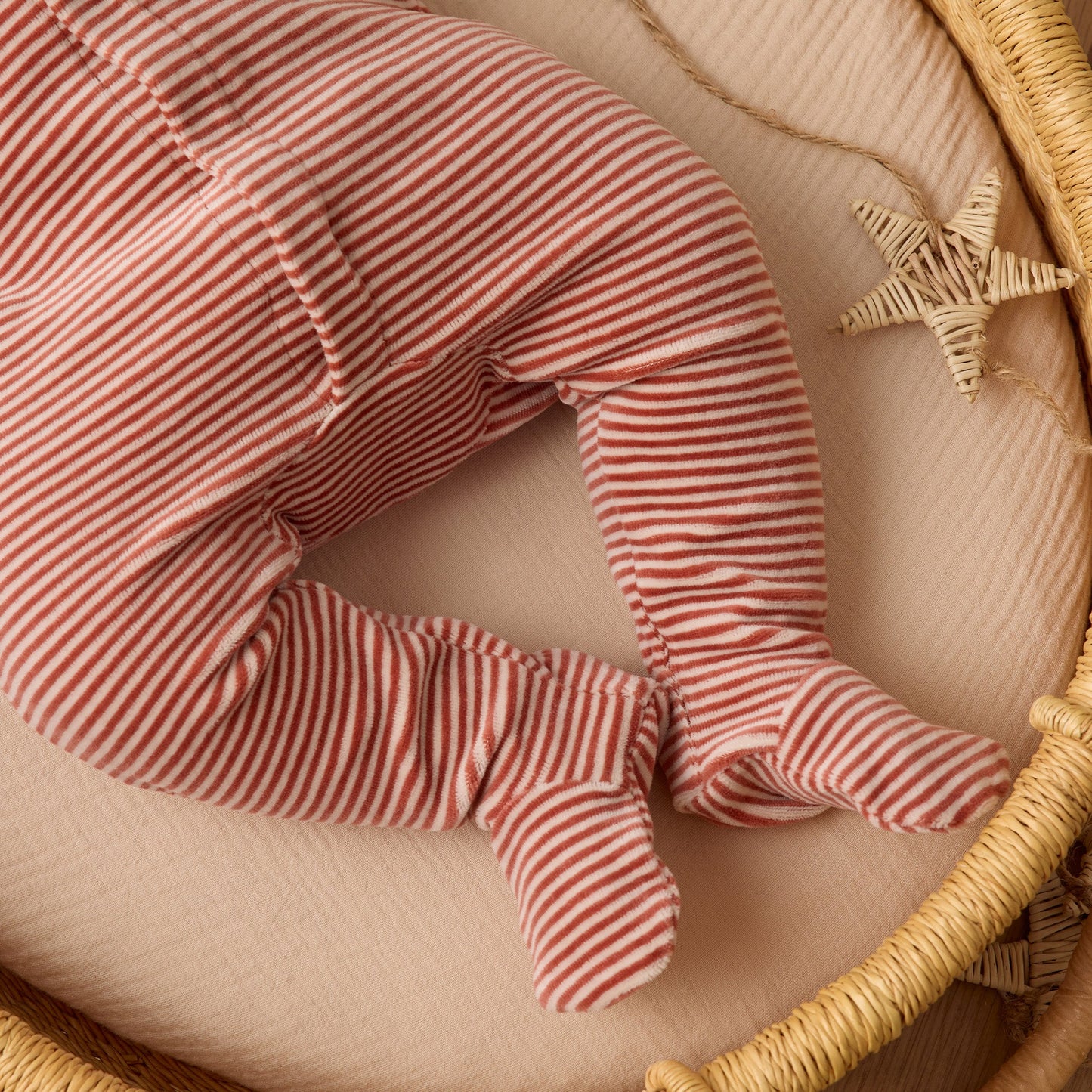 Quincy Mae Hidden Snap Footie - Candy Stripe