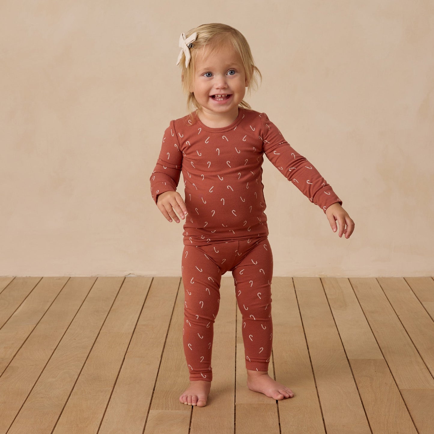 Quincy Mae Bamboo Pajama Set - Candy Canes
