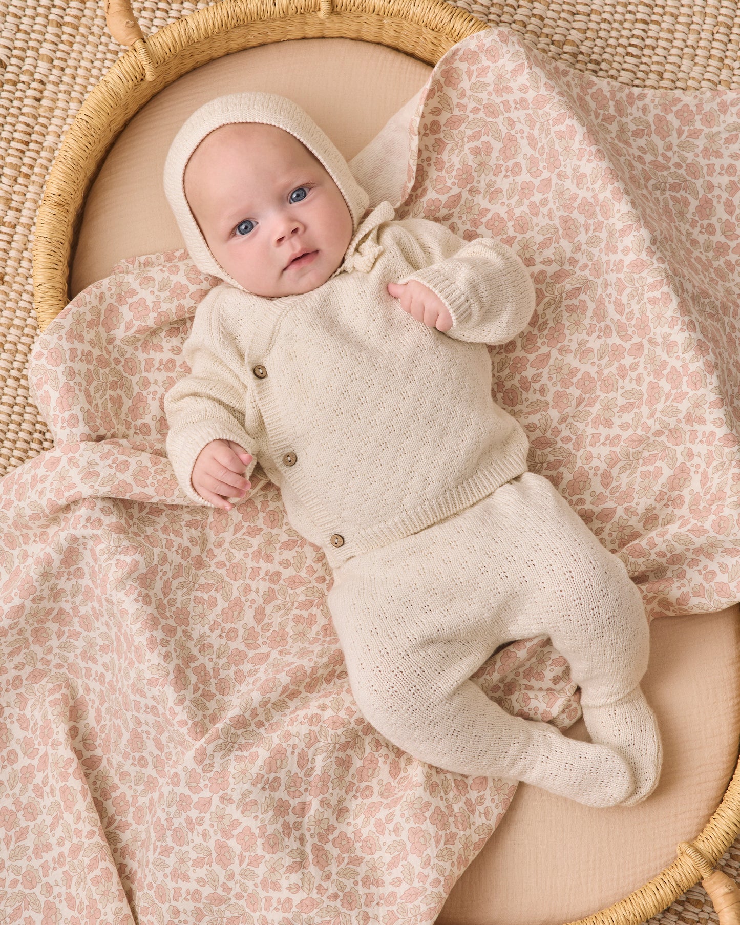 Quincy Mae Woven Swaddle - Pink Blossom