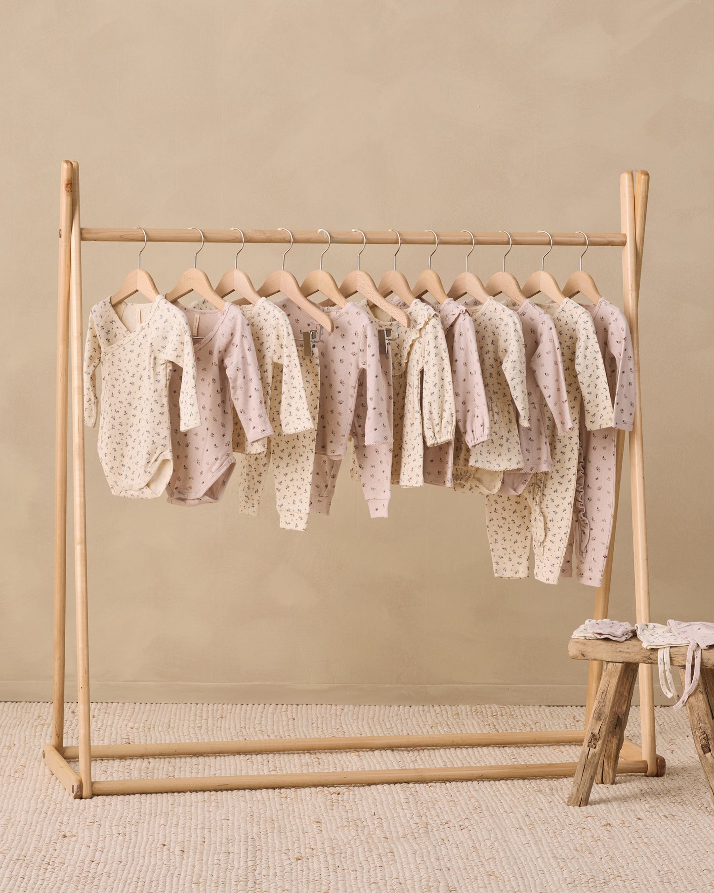 Quincy Mae Pointelle Skirted Bodysuit - Heart Ditsy