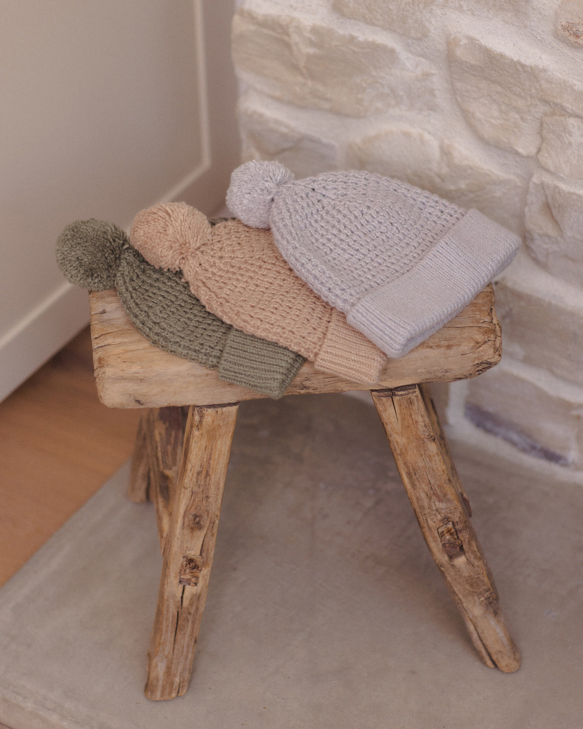 Quincy Mae Beanie - Heathered Latte