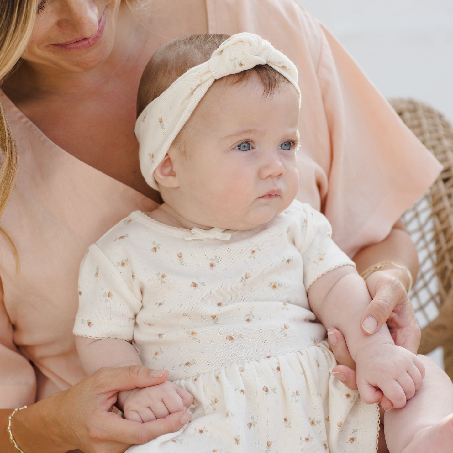 Quincy Mae Pointelle Skirted Bodysuit - Petit Fleur