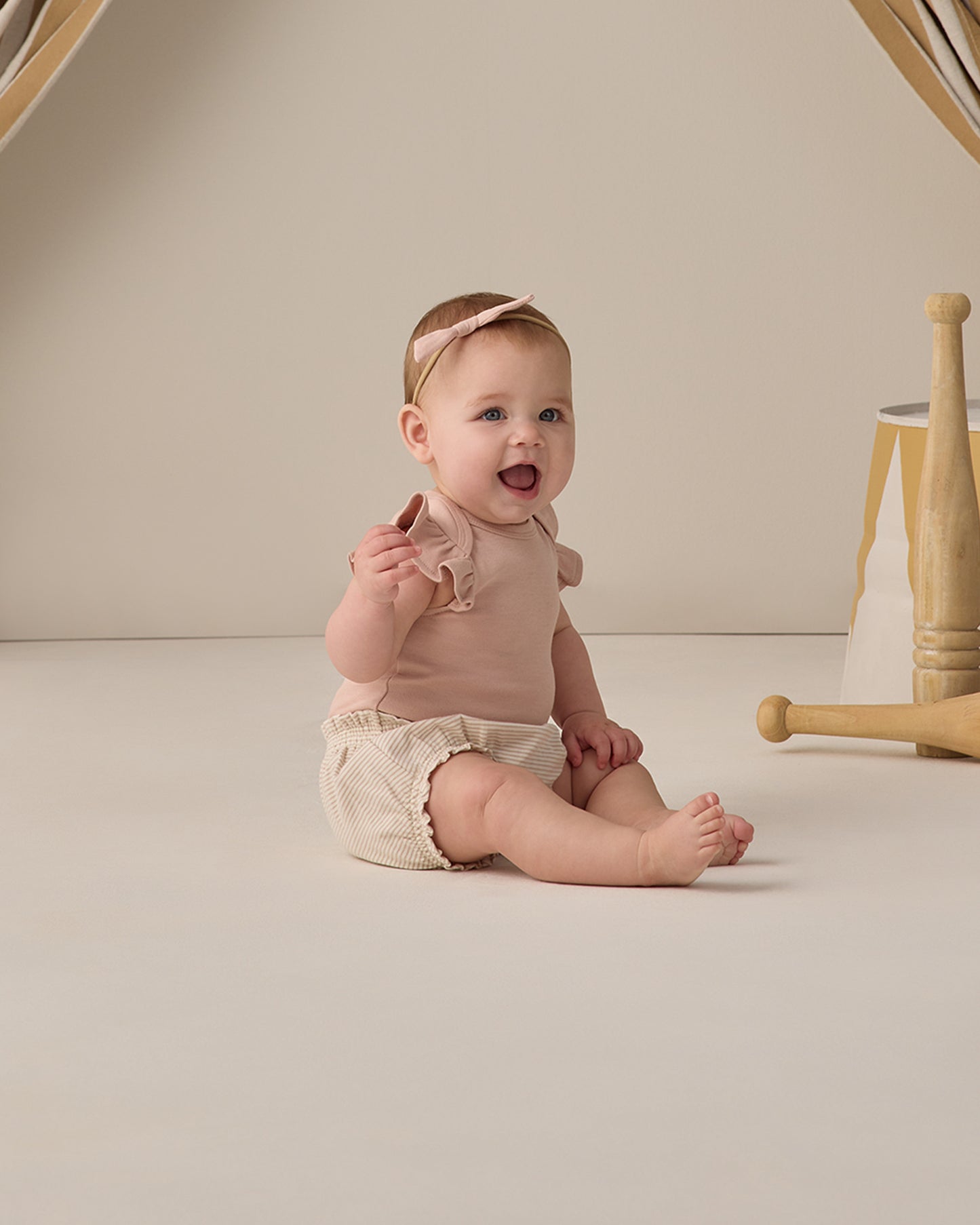 Quincy Mae Little Knot Headband - Blush