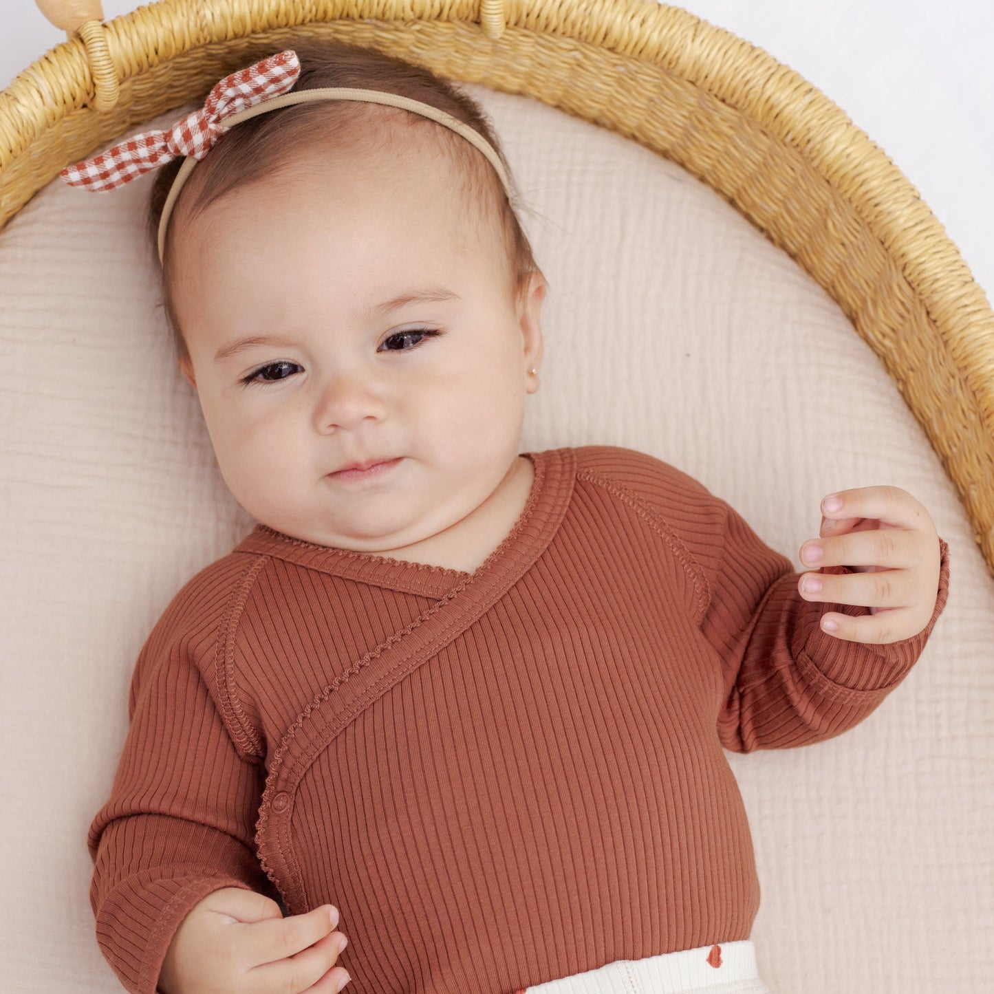 Quincy Mae Little Knot Headband - Red Gingham