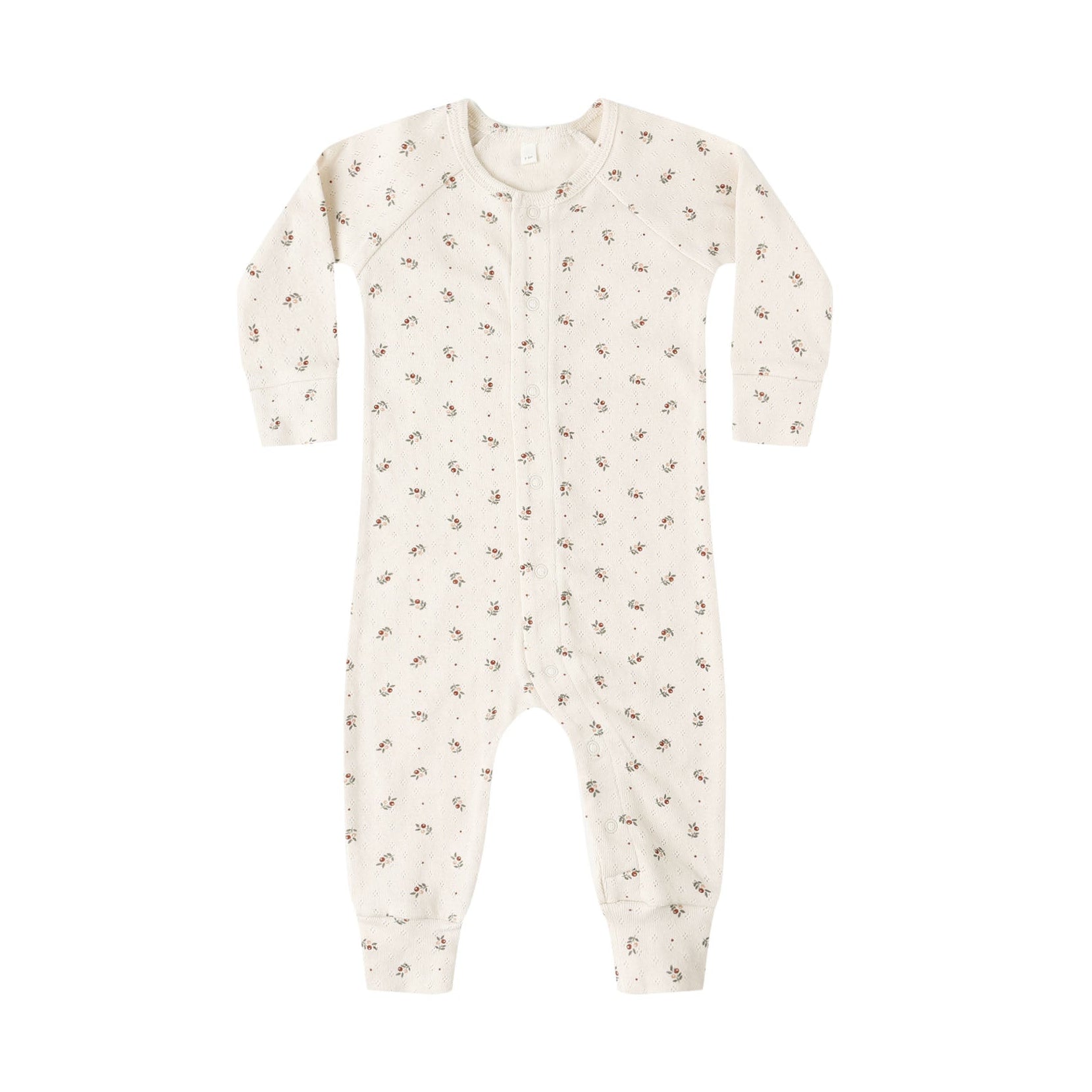 Quincy Mae Pointelle Long John - Forest Stripe