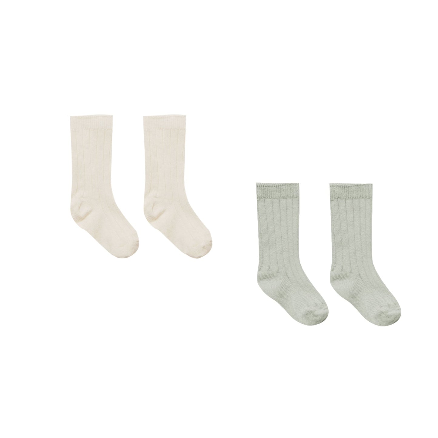 Quincy Mae Sock Set - Natural, Sage