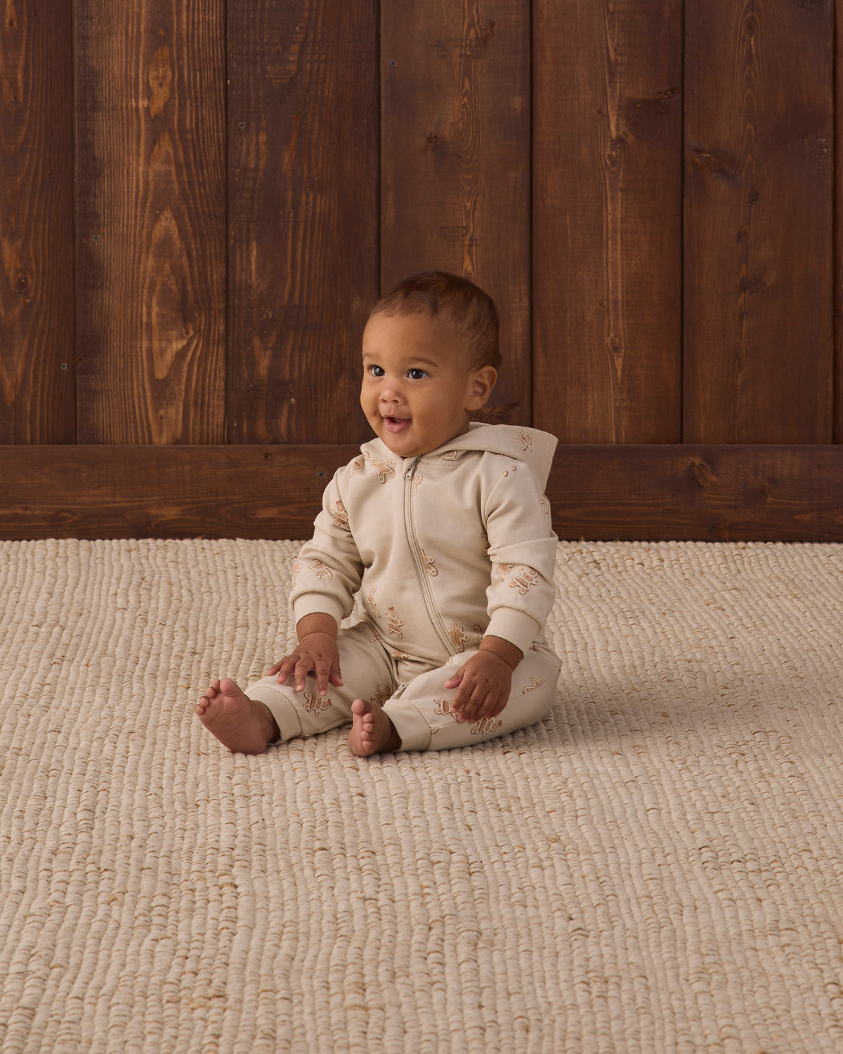 Quincy Mae Hooded Jumpsuit - Gingerbread