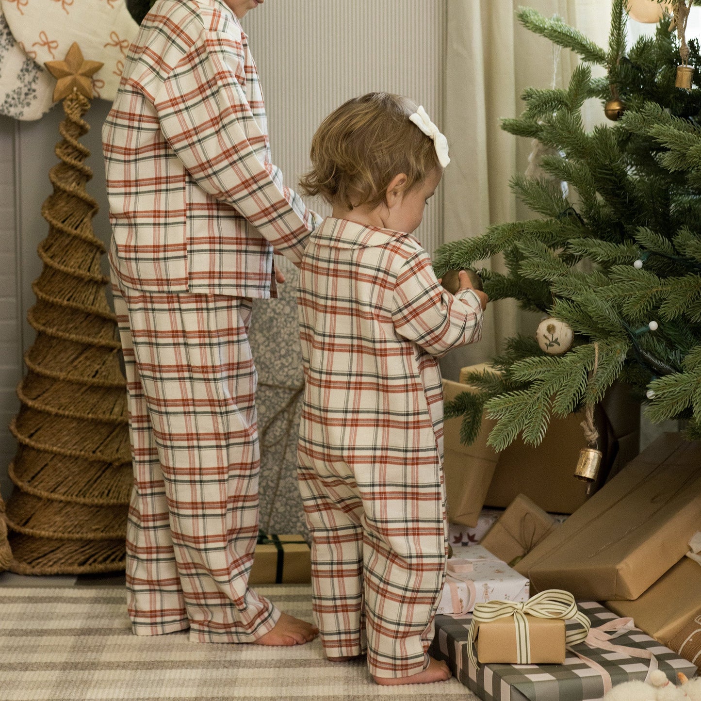 Rylee and Cru Baby Pajama Romper - Holiday Flannel