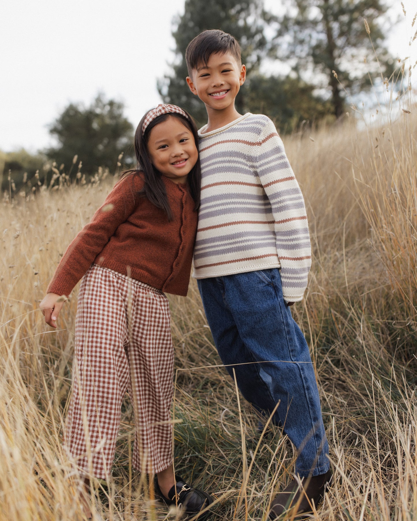 Rylee and Cru Jacques Sweater - Dusty Blue Stripe
