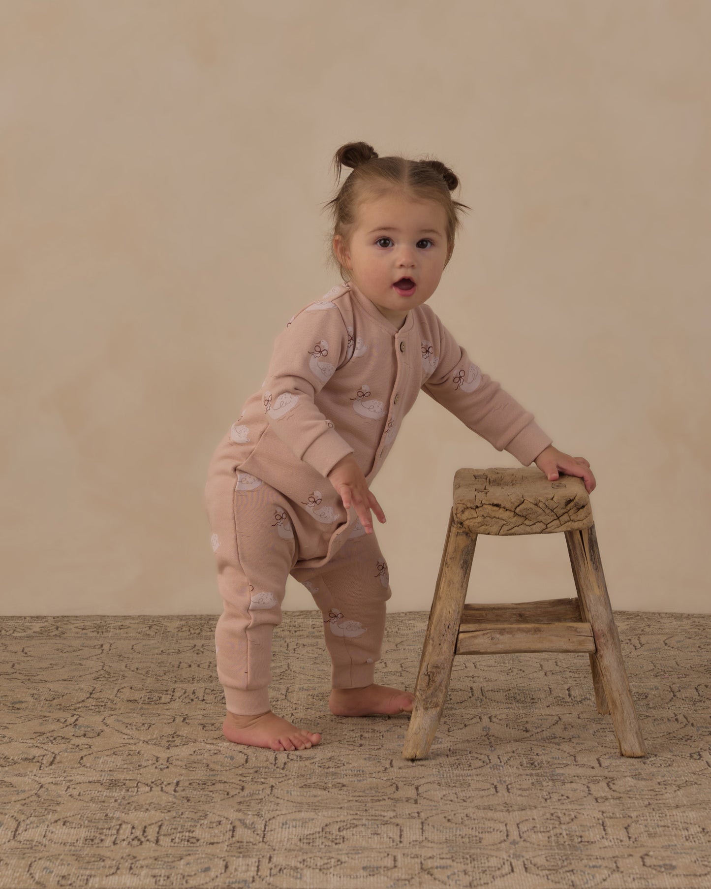 Rylee and Cru Button Down - Jumpsuit Swans